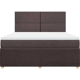 vidaXL Boxspringbett 180 x 200 cm Dunkelbraun