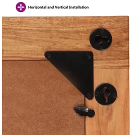 vidaXL Spiegel 70x50 cm Massivholz Akazie und Glas