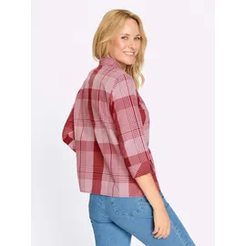 Classic Basics Karo-Bluse rot/weiß 50