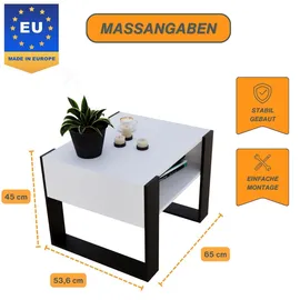 raumhirsch furniture Karo65 Schwarz Holzwerkstoff 65 x 45 cm