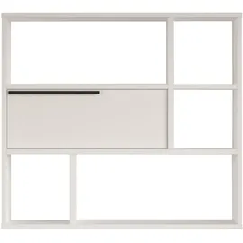 [en.casa] Wandregal Vesanto 90 x 22 x 81 cm Weiß