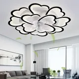 34.6in Blume Lampe Mit Ventilator Reversibel Dimmbar Smart Deckenventilator Mit Beleuchtung Und Fernbedienung Leise Timer Deckenventilator Mit Licht Für Wohnzimmer