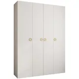 abiks möbel Drehtürenschrank COMO 180 x 245,5 x 50 cm Weiß/Gold