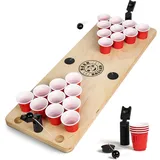 BeerBaller® Shot Pong - Bierpong als Shot Version | Trinkspiel Highlight 2023 | inkl 24 Shot Beer Pong Becher | Party Gadgets | Trinkspiele für Erwachsene | Saufspiele Partyspiele ab 18