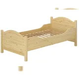 Erst-Holz Seniorenbett extra hoch Rollrost 90x200 Massivholz Kiefer Holzbett Einzelbett Gästebett 60.40-09FL