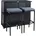 Polyrattan Bar Gartenbar Barset Sitzgruppe Rattan Set Tresen Barhocker Schwarz Schwarz