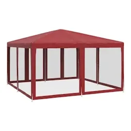vidaXL Partezelt 4 x 4 m inkl. 8 Seitenteile Rot