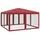 vidaXL Partezelt 4 x 4 m inkl. 8 Seitenteile Rot