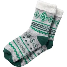 Werder Bremen Kuschelsocke Raute Socken Grün/Weiß 35-40