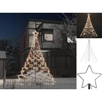 VidaXL LED-Weihnachtsbaum mit Metallstange 500 LEDs Warmweiß 3 m