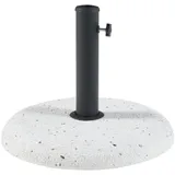 casa.pro Sonnenschirmständer, Bitritto Beton Ø45x6 cm, Steinoptik, Weiß, casa.pro