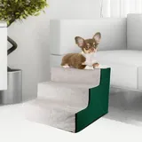 Hundetreppe – Grüne Haustiertreppe, Katzen- Und Hundeleiter, Einfach Zu Installieren, Mit Waschbarem Plüschbezug Für Sofa/bett