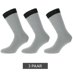 3 Paar MENS WORK SOCKS Arbeits-Socken Baumwoll-Socken Work-Socken lange Socken MWS-21002 Grau - 42-45