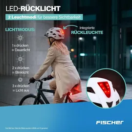 Fischer Fahrradhelm Urban Plus Atlanta L/XL weiß schwarz