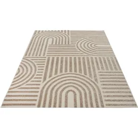 Sanat Teppich Berlin, rechteckig, Höhe: 6 mm, In -und Outdoor geeignet, Außenbereich, Terrasse, Balkon, auch Läufer beige 120 cm x 170 cm x 6 mm