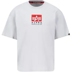 Rundhalsshirt »Satin Logo T«, Gr. XL, pastel grey, , 87987715-XL