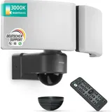 Oktaplex Cali Dos LED Außenstrahler mit Bewegungsmelder und Fernbedienung IP65 Warmweiß mit Master Funktion Anthrazit - Grau