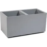 Ondis24 Blumenkübel, Blumentopf Caro Beton Optik Pflanzkübel, Blumenkübel XXL auf Rollen aus Kunststoff 100% Recycled Pflanzkübel groß außen (Grau, 80 cm)