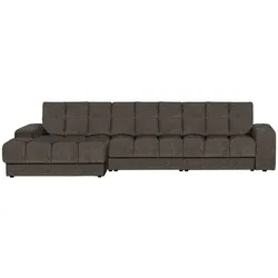 Chaiselongue Date aus Webstoff Links, Grau
