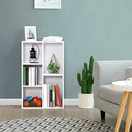 VASAGLE Bücherregal 50 x 24 x 80 cm Weiß