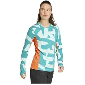 adidas Multi Synthetic Langarm-baselayer - Semi Flash Aqua / Semi Impact Orange - S