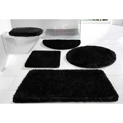 Badematte »Superwuschel, Badvorleger, Badezimmer Teppich«, rutschhemmend beschichtet, strapazierfähig-schnell trocknend-fußbodenheizungsgeeignet, Mikrofaser-Badematte, Badteppich, rechteckig, rund & als 3-tlg. Set, 14048806-6 schwarz 1 St.