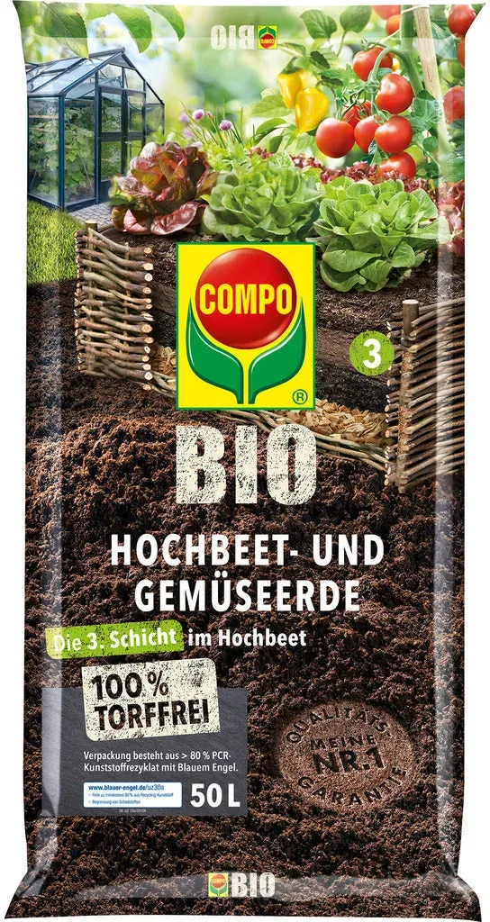 Compo BIO Hochbeet- und Gemüseerde torffrei
