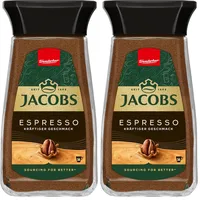 Jacobs löslicher Kaffee Espresso, Instant Kaffee, 100 g (2er Pack)
