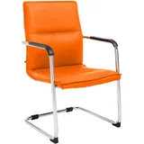 deluke Besucherstuhl Kunstleder Orange