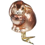Inge-Glas® Christbaumschmuck Hase 8,5cm (1-tlg), mundgeblasen, handbemalt