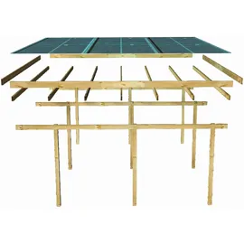 Karibu Eco Einzel 2 2,50 x 5,76 m kdi inkl. 1 Rundbogen