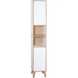 roba Morena Badschrank 32,5 x 195 x 0 cm Weiß/Eiche
