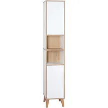 roba Morena Badschrank 32,5 x 195 x 0 cm Weiß/Eiche
