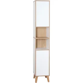 roba Morena Badschrank 32,5 x 195 x 0 cm Weiß/Eiche