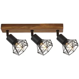 Rabalux Zeus 3x40 W quadratisch Holz