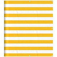 vidaXL Balkonverkleidung 120 x 1000 cm Gelb und Weiß Gestreift Polyester