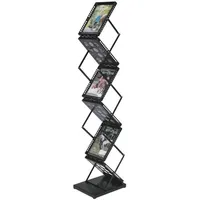 Update displays Prospektständer schwarz DIN A4 6 Fächer, 1