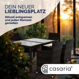 CASARIA Gartenmöbel Set 7-tlg. Braun
