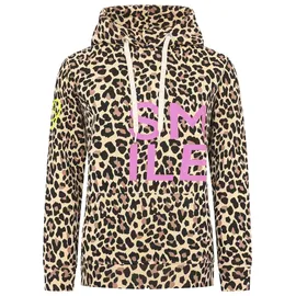 Zwillingsherz Alissa LEO Sweatshirt mit SMILE Print beige LXL