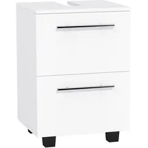 Homcom Waschbeckenunterschrank Unterschrank mit Schrankfach Schublade Badezimmerschrank Waschtischunterschrank Badschrank für Badezimmer 41,5 x 35,5 x 59 cm Weiß