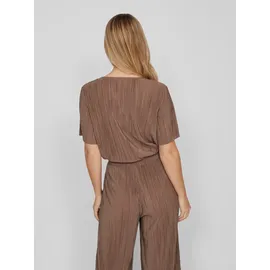 VILA Viplisa O-Neck S/S Top - Noos Braun L