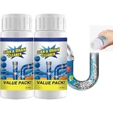 Abflussreiniger, Reiniger Abflussreiniger Schaum Extra Stark, Starker Rohrreiniger Gegen Verstopfungen & Gerüche, Sink und Drain Cleaner für Küche, Bad, Toilette & Waschbecken (2PCS)