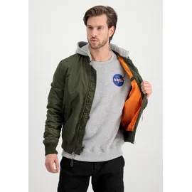 Alpha Industries MA-1 TT Hood Fliegerjacke dark green, - S