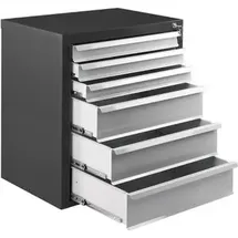 ADB Schubladenschrank 70 x 43,5 x 75 cm anthrazit / lichtgrau