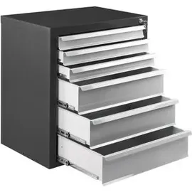 ADB Schubladenschrank 70 x 43,5 x 75 cm anthrazit / lichtgrau