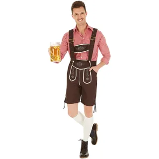 tectake dressforfun Herrenkostüm Trachten Set | Schicke Trachtenhose | Traditionelle Stickereien | Legeres, stylisches Trachtenhemd (L | Nr. 301097)