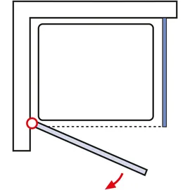 Schulte ExpressPlus Set Duschkabine mit Drehtür AlexaStyle2.0 mit DW 192x80cm