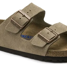 Birkenstock Arizona Weichbettung Veloursleder schmal taupe 36