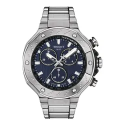 TISSOT -T-Race Chronograph Herrenuhr Silber Chronograph Quarz Saphirglas 45mm- T141.417.11.041.00
