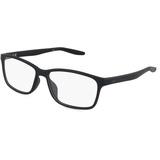 Nike 7118 Unisex-Brille inkl. Gläser Vollrand Eckig Kunststoff-Gestell 55mm/14mm/140mm, schwarz